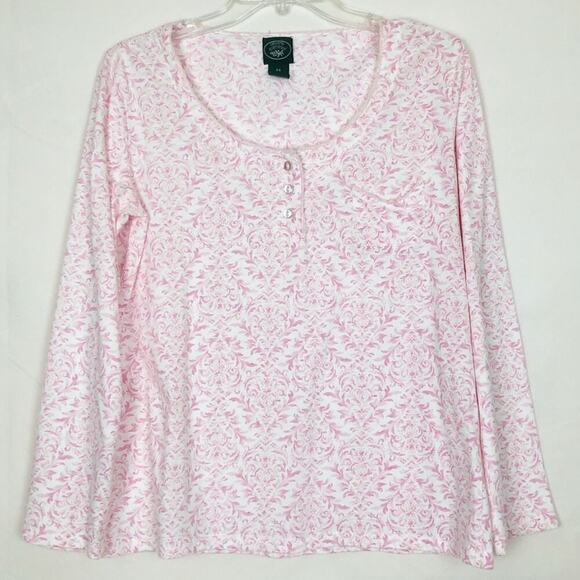 Laura Ashley Other - Laura Ashley Floral Henley Sleep Shirt Womens Medium Soft Cozy Breathable